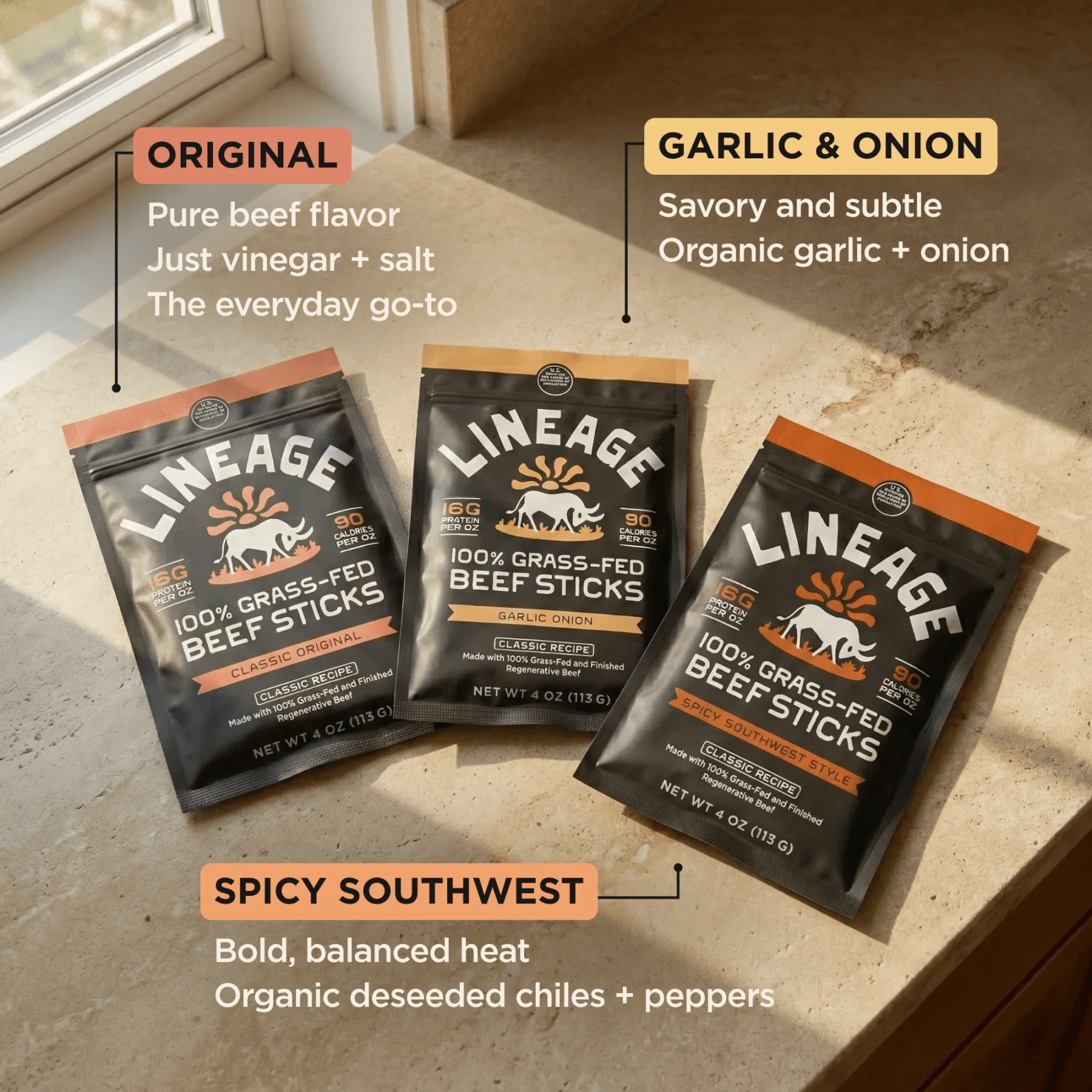 100% Grass-Fed Beef Sticks – Ancestral Recipe (Spicy Southwest) - Image 6
