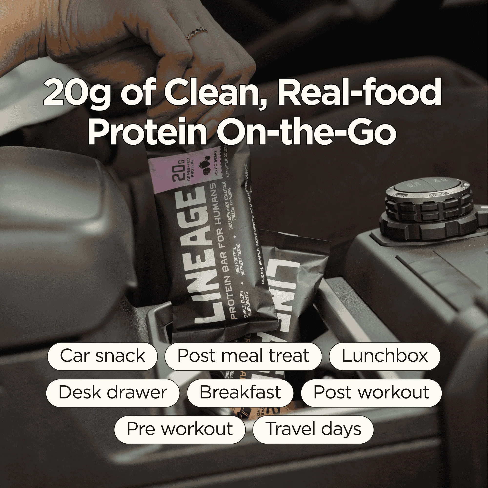 The Lineage Protein Bar (Chocolate Chip Cookie Dough) - Image 6